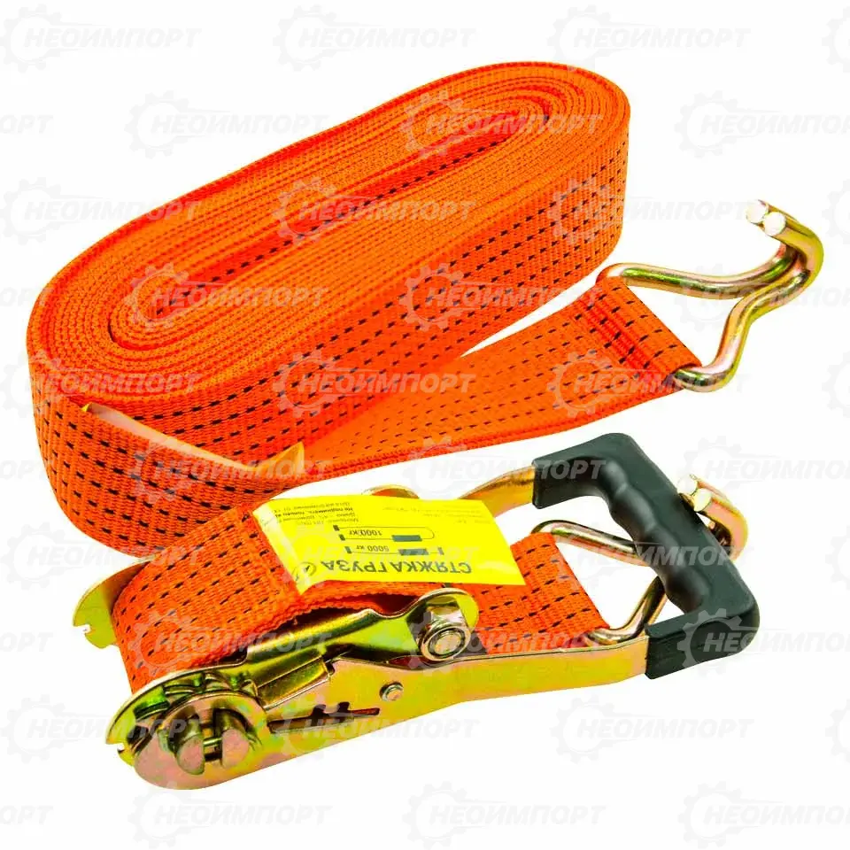 Заказать 180031 в НеоИмпорт - купить запчасть Ремень стяжной крепления груза 5-10т P 50мм 8м (PP) (СТАРТ)